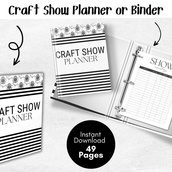Craft Show Planner, Craft Fair Checklist, Craft Show Display Plan, Craft Fair Inventory, Craft Show Price List, Product Planner Bill Tracker