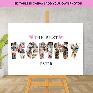 Colagem de fotos da mamãe, moldura para fotos da mamãe, presente personalizado para a mamãe, colagem de fotos do Canva Colagem de fotos da mamãe de aniversário, presente personalizado da mamãe, melhor mamãe
