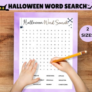 Halloween Word Search Game, Printable Halloween Spooky Game, Halloween Kids & Adults Game, Fun Halloween Party Game Halloween Classroom Game