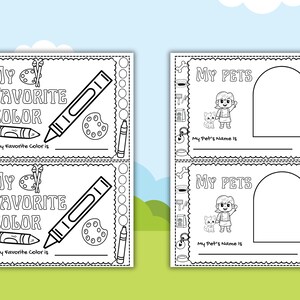 All About Me Mini Booklet, Printable Back to School Mini Book, Back to School Activity, Get to ...