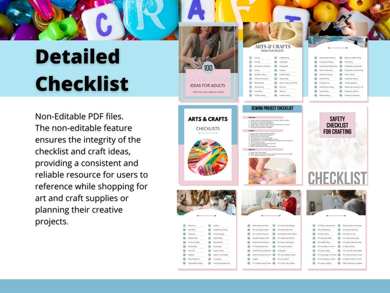 Arts & Craft Ideas for Adults Printable 100 Inspiring Craft Etsy