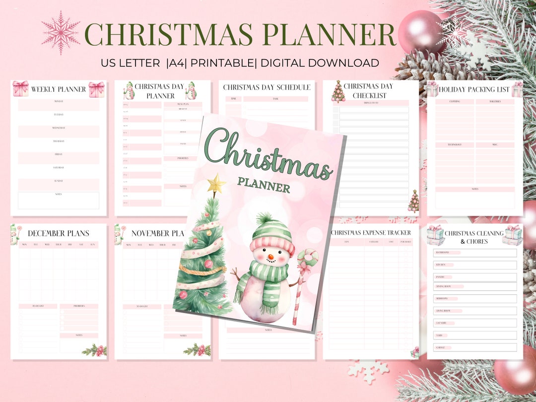 Printable Christmas Planner, Holiday Gift Planner, Gift Budget Planner ...
