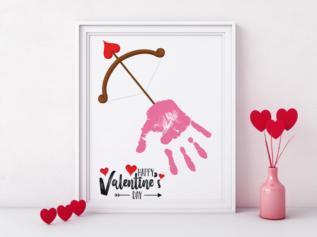 Valentines Day Handprint Art, Love Arrow Handprint Craft for Kids Baby ...