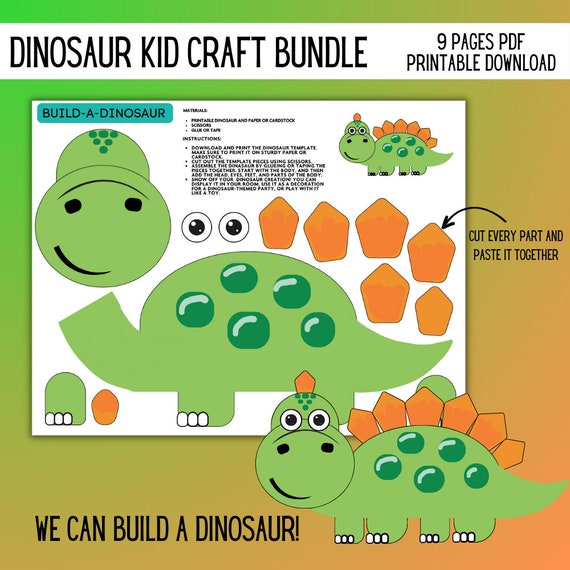 Build A Dinosaur Craft Printable