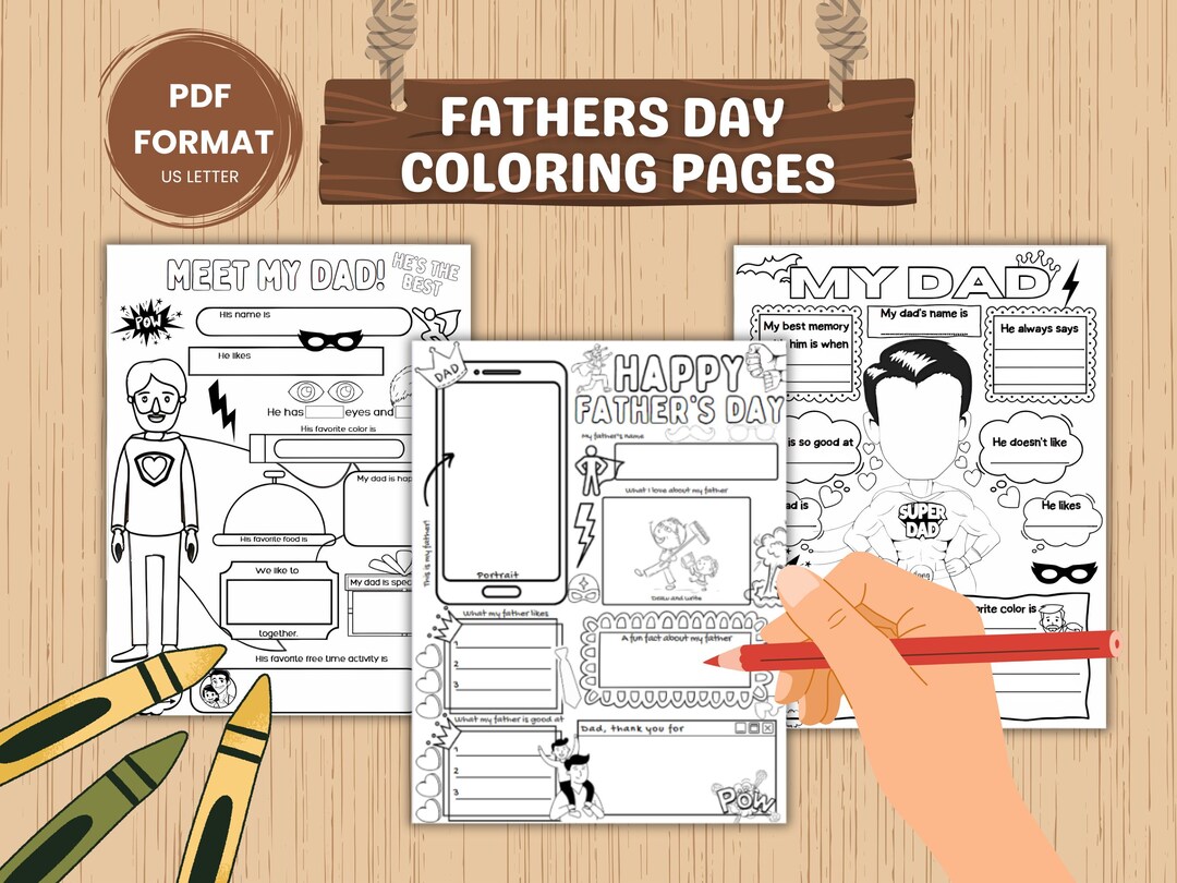 Father's Day Coloring Pages, Super Hero Dad Coloring Pages, Father's ...