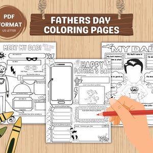Father's Day Coloring Pages, Super Hero Dad Coloring Pages, Father's Day Activities, Father's Day Questionnaire, All About My Dad, Super Dad