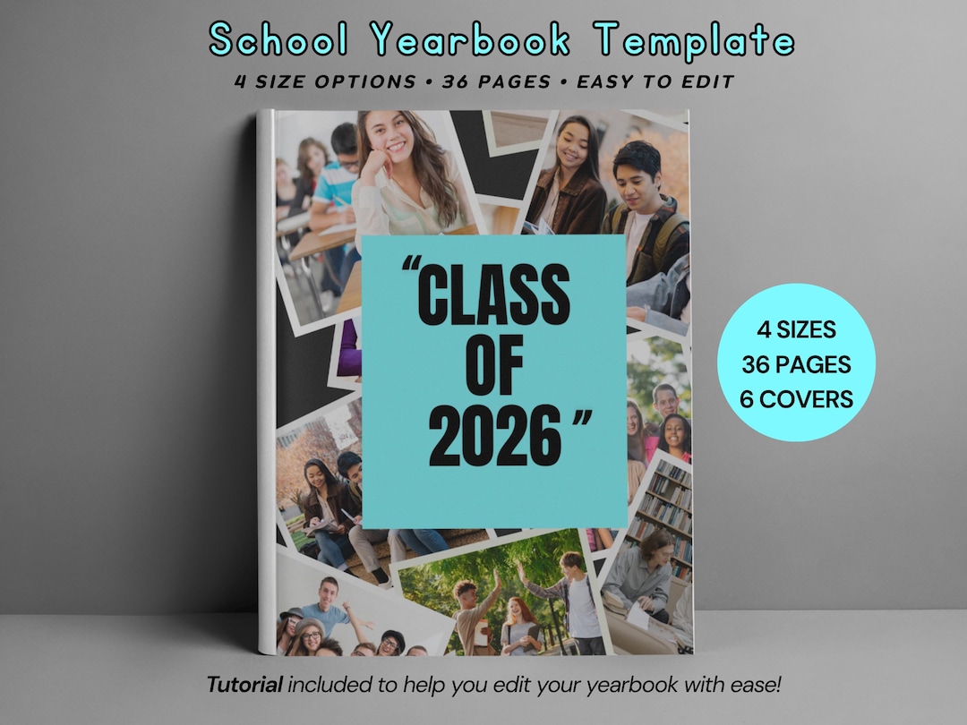 class-of-2026-school-yearbook-template-editable-memory-book-for