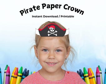 Paper Crown Pirate Hat Craft Template How To Make A Pirate Hat Out