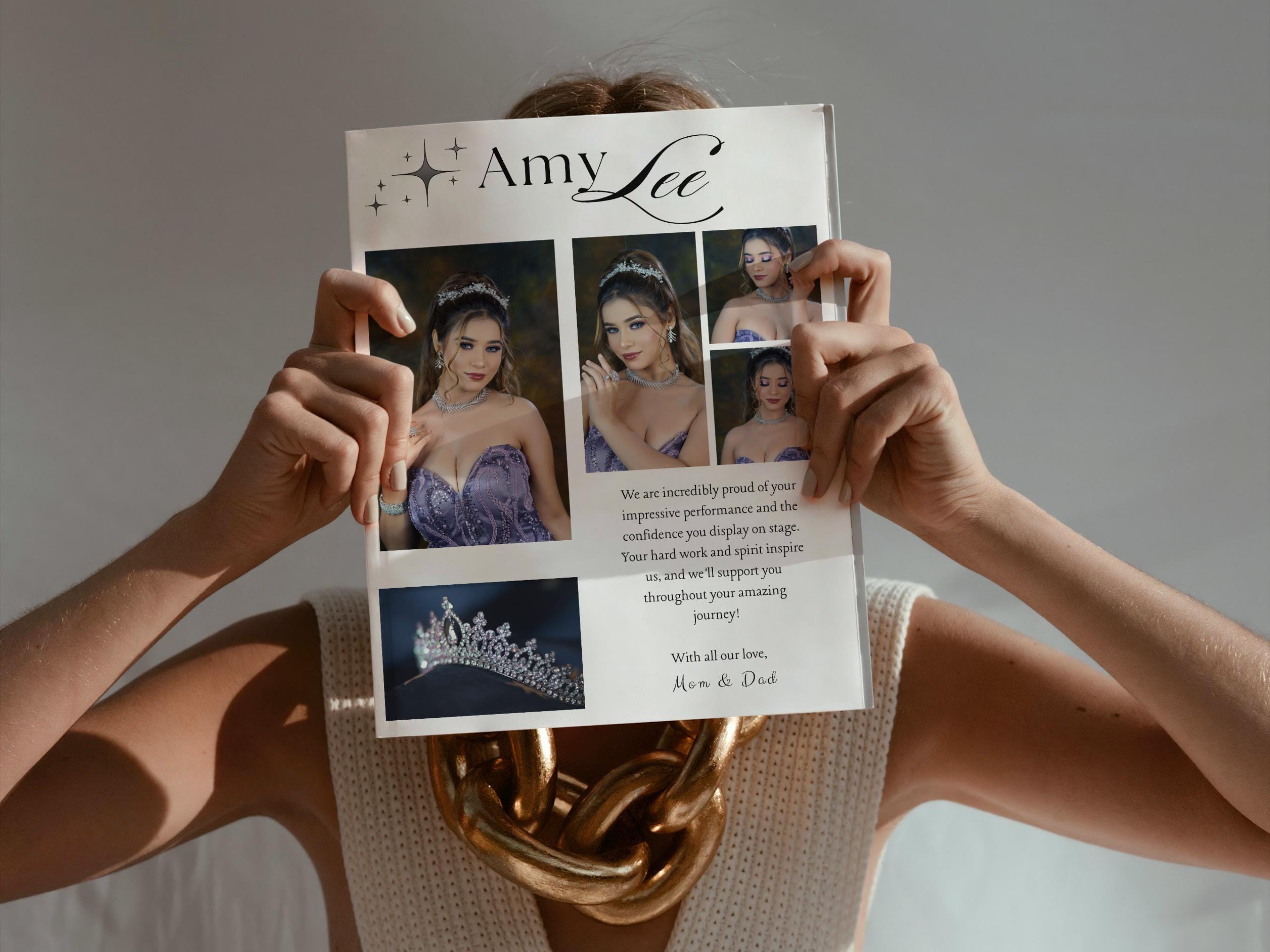 Program Layout Design For Pageant Full Page Pageant Ad Template, Printable Pageant Tribute Program Ad ...