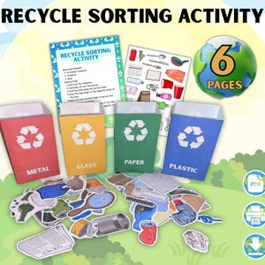Attività di riciclo della carta per bambini, raccolta differenziata, lavoretto per la Giornata della Terra, attività per la Giornata della Terra, felice Giornata della Terra, lavoretto per bambini piccoli, gioco ecologico per bambini