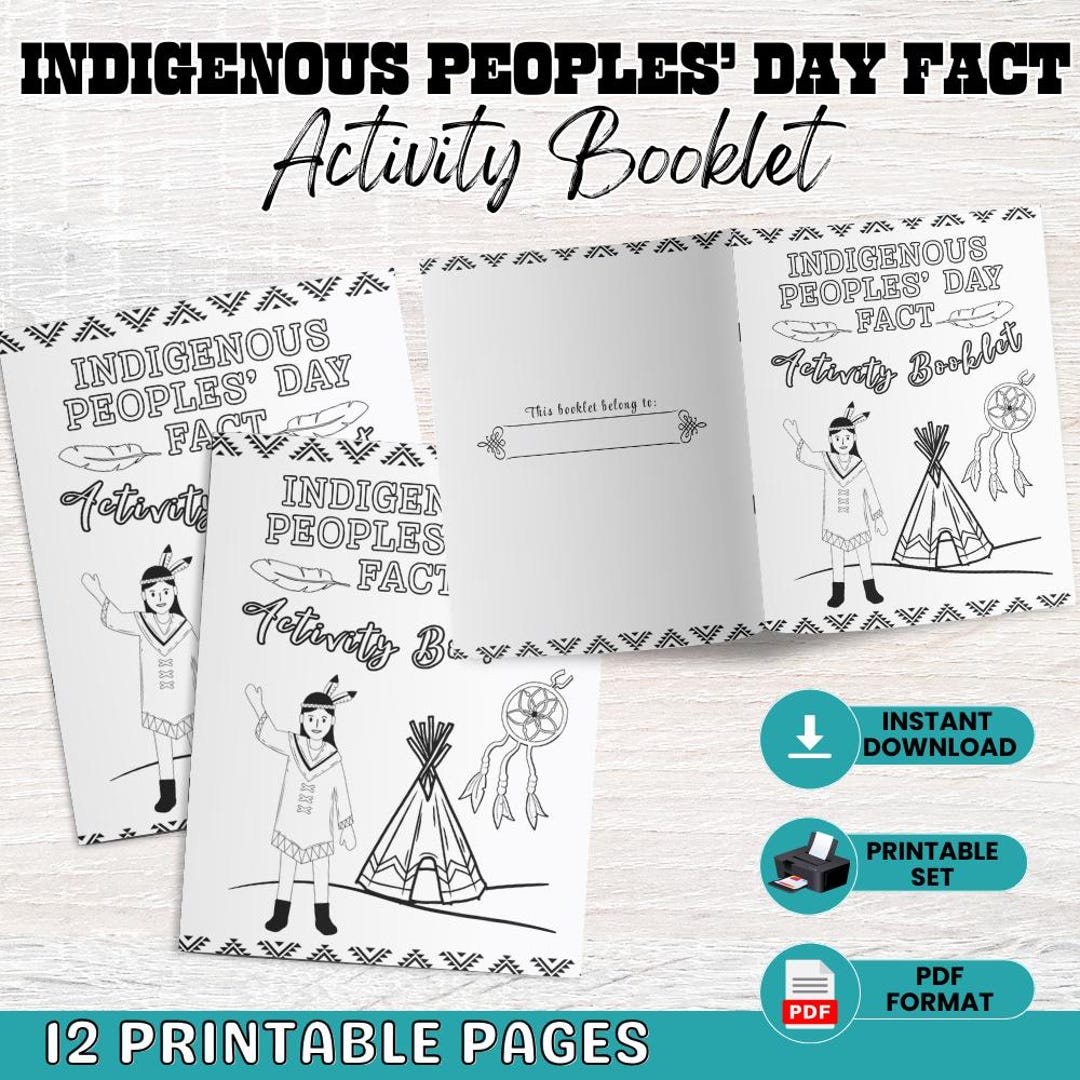 Indigenous Peoples Day Activity Booklet for Kids, Educational Coloring ...