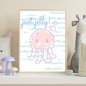 Jellyfish Footprint Art, Summer Handprint Craft, Under the Sea Print, Jellyfish Handprint Keepsake, Toddler Craft Preschool Daycare Activity