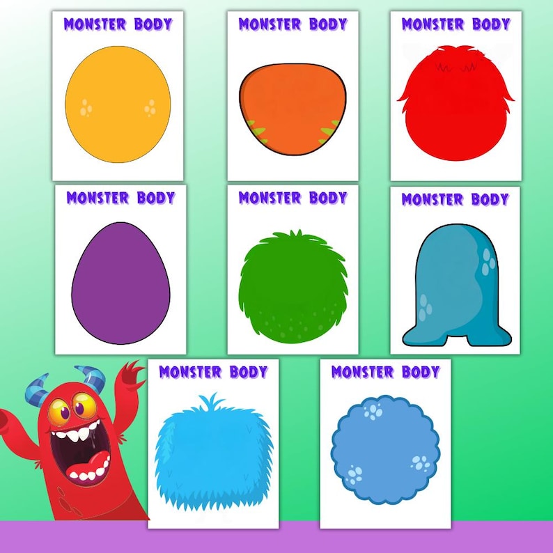 Build a Monster Craft, Printable Build Your Own Monster Kit, Make a ...
