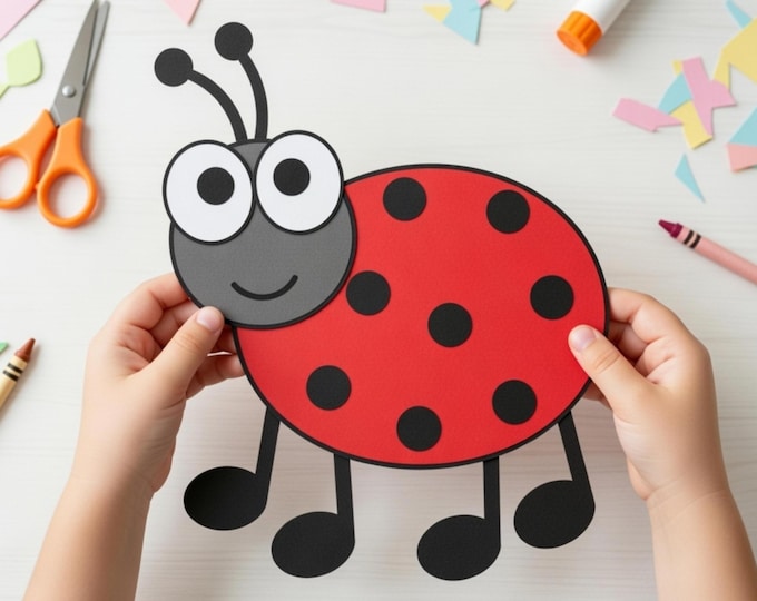 Sticky Insect Craft Spring Cut and Glue Activity Printable, Build a Bug Preschool Craft ...