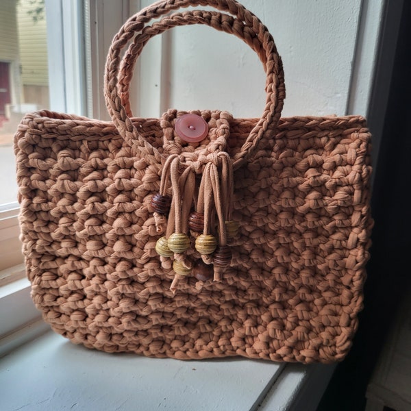 Bolsa de trapillo a crochet