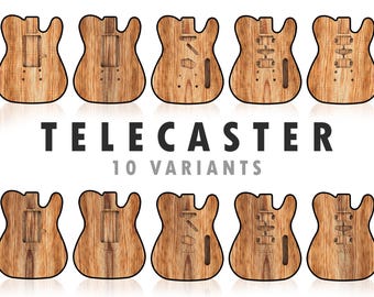 ストラトキャスター ボディ - エレキギター - CAD モデル - 7 種類