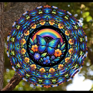 Beautiful Butterfly Wind Spinner, Butterfly, Outdoor Decor, Yard Art, Wind Spinner, Butterfly Spinner