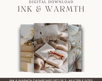 Ink & Warmth Dashboard Set | Multiple Sizes | Printable Planner Dashboards | Digital Download