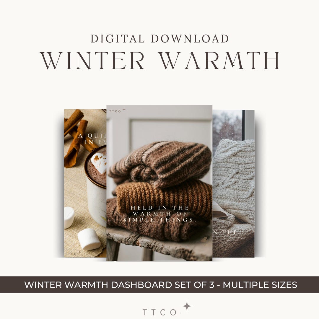 Winter Warmth Dashboard Set | Multiple Sizes | Printable Planner ...
