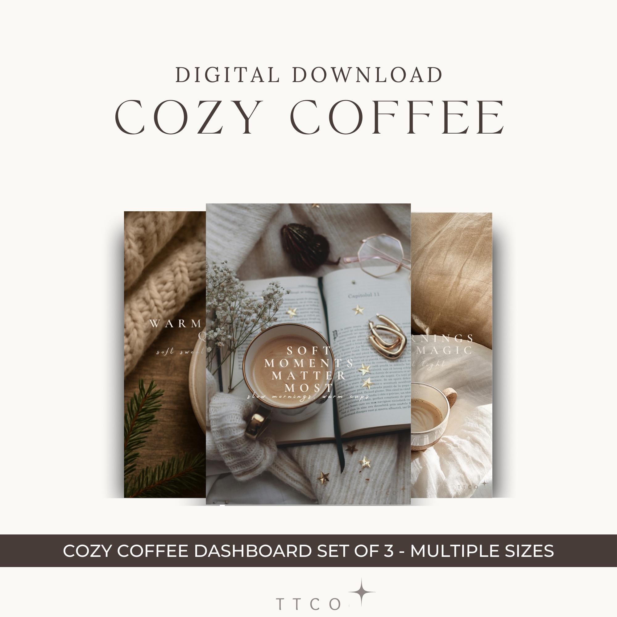 Cozy Coffee Dashboard Set | Multiple Sizes | Printable Planner ...