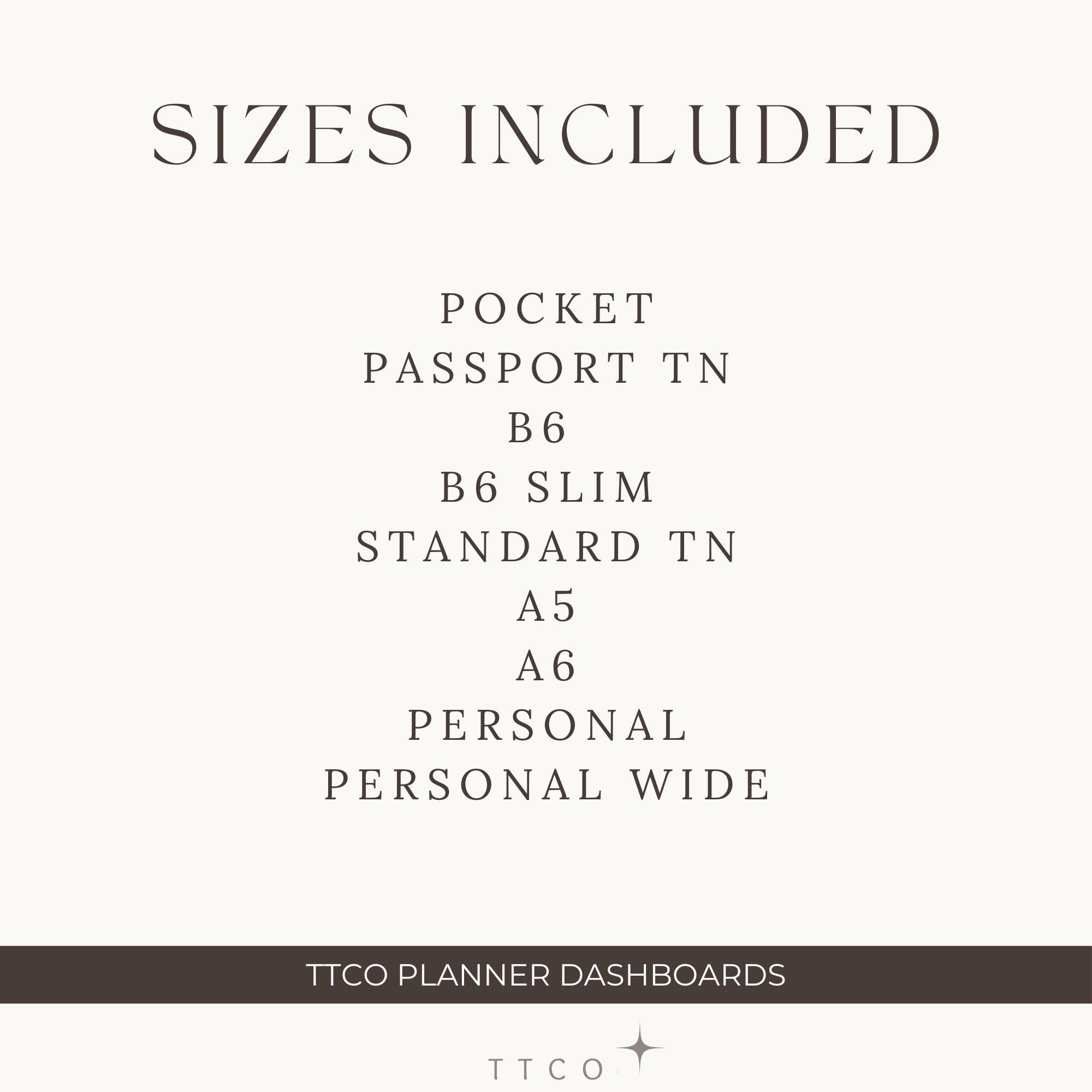 Cozy Coffee Dashboard Set | Multiple Sizes | Printable Planner ...
