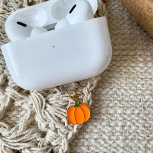 Orange Pumpkins Dust Plug Charms | Lightening and USB-C | Tablet | Kindle | Device Accessories | Charger Port