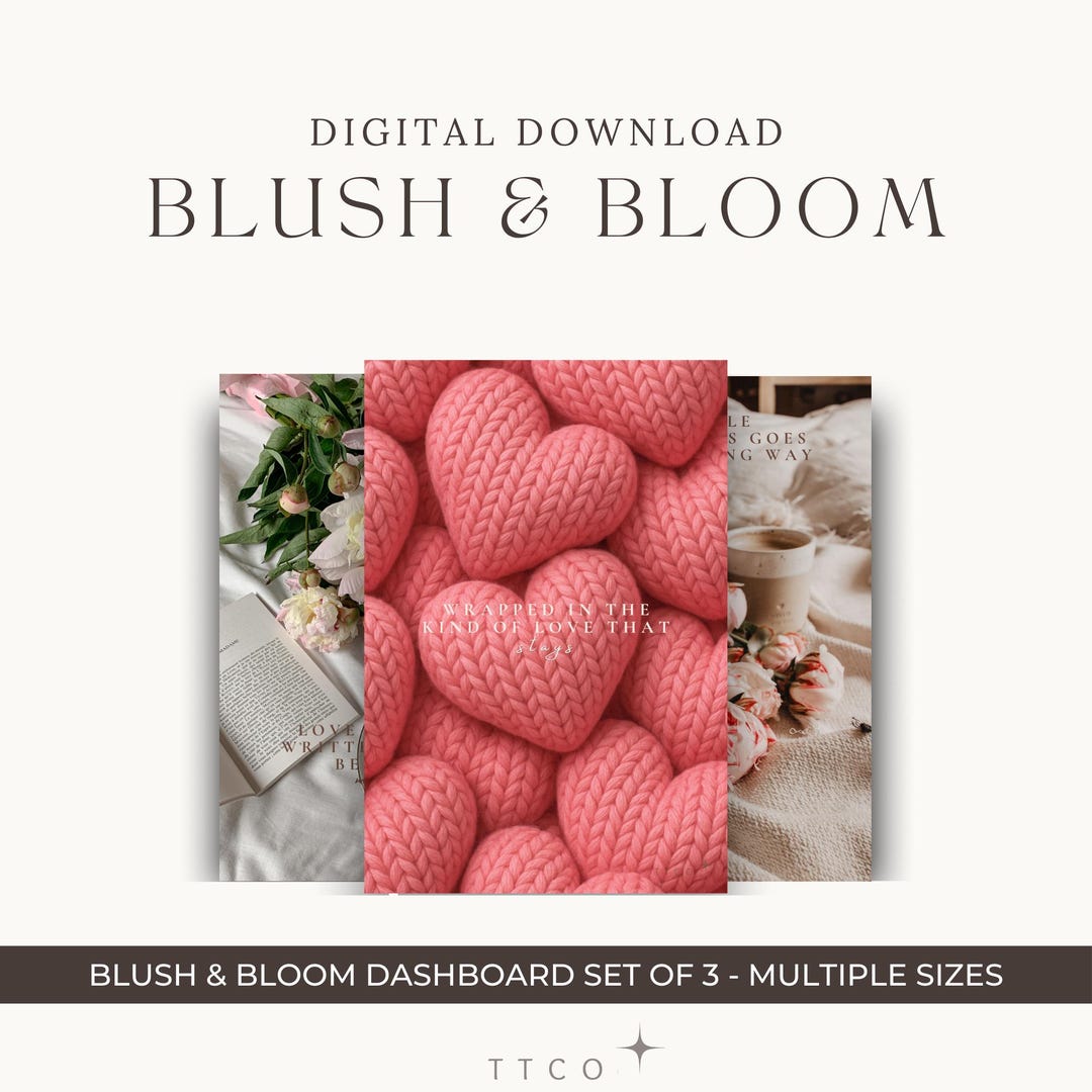 Blush & Bloom Dashboard Set | Multiple Sizes | Printable Planner ...