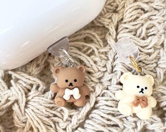 Teddy Bear Resin Dust Plug | USB-C and Lightning Port Charm