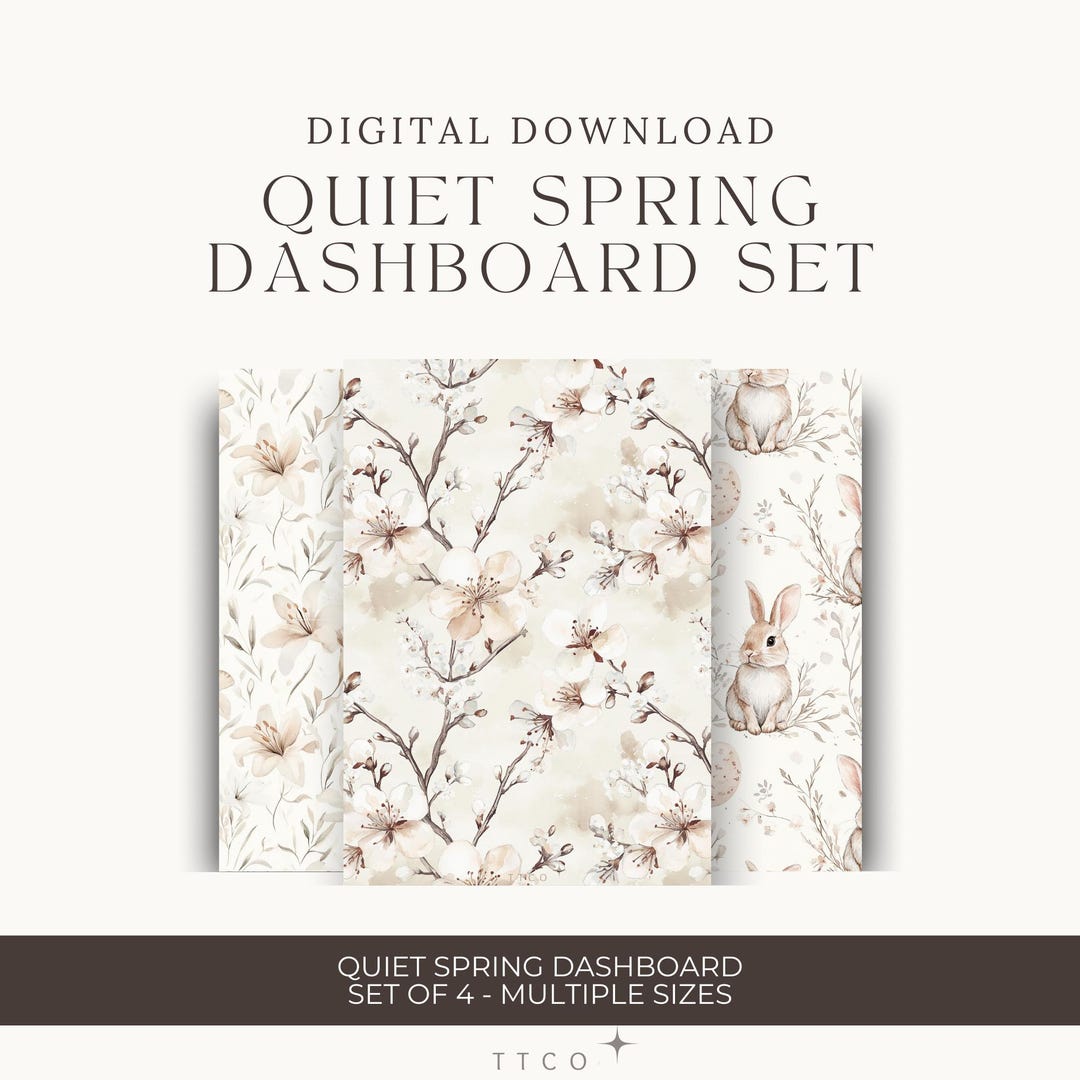 Quiet Spring Dashboard Set | Multiple Sizes | Printable Planner ...
