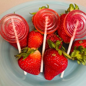 Gourmet Strawberry Lollipops