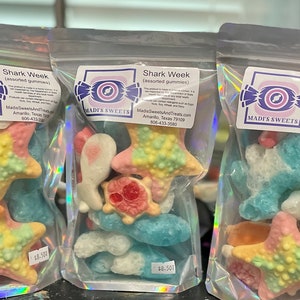 Freeze Dried Shark Week Candy - Ocean Life Gummies - Kid Gummy Candy Mix