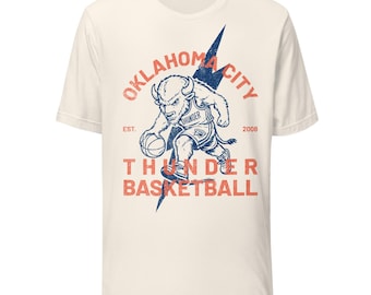 Oklahoma City Thunder Bison Bolt Shirt – OKC Basketball Graphic Tee