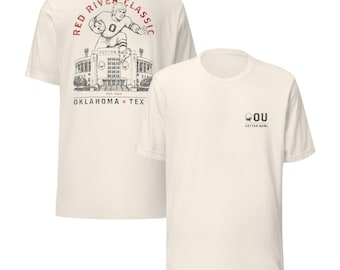 Oklahoma Football Shirt, Vintage Red River Classic, Cotton Bowl Stadium unisex Tee