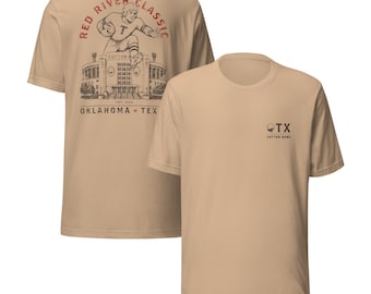 Texas Football Shirt, Vintage Red River Classic, Cotton Bowl Stadium Tee