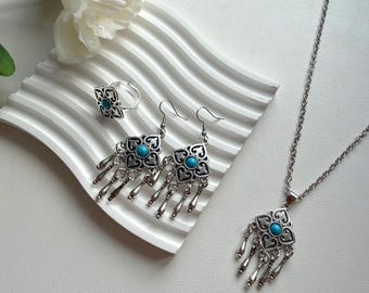 Kazakh Sholpy Hair Pendants | Ethnic Central Asian Heritage Braids