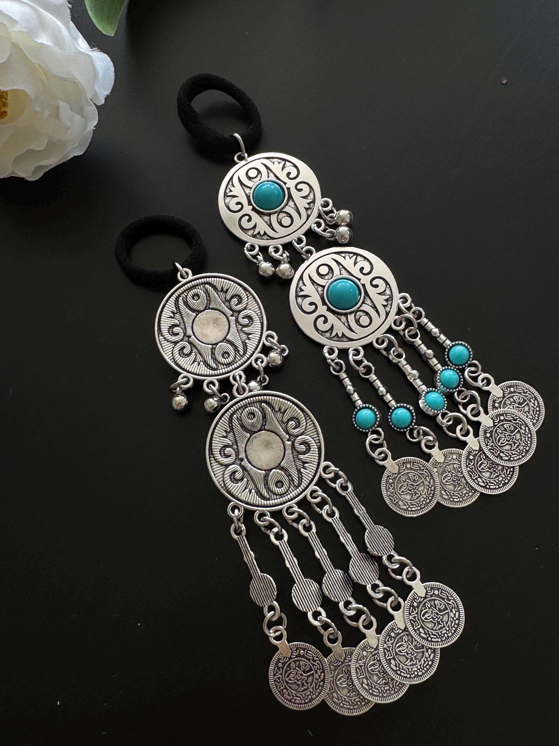 Kazakh Kyrgyz Hair Jewelry, Ethnic Coin Hair Accessories - Etsy