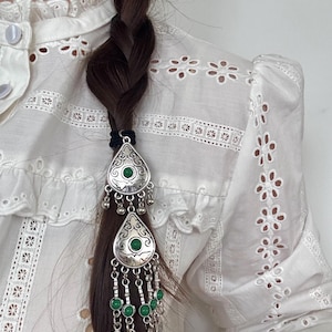 Central Asian traditional  ethnic style hair accessories,kazakh kyrgyz jewelry ,national patterns from ancient Silk Road!