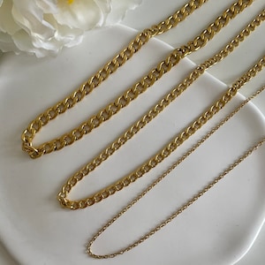 18K Gold Filled Chain Necklace,Curb Figaro,Vine Rope Chain,Christmas Gift,Paperclip Chain,Snake Chain,Mothers day Gift,Gift For HER