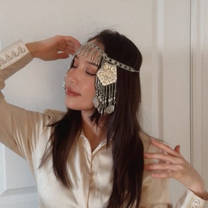 Central Asian traditional  ethnic style hair accessories,kazakh kyrgyz jewelry headwear,national patterns from ancient Silk Road!