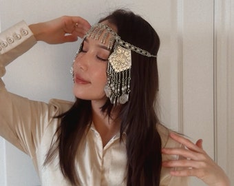 Central Asian traditional  ethnic style hair accessories,kazakh kyrgyz jewelry headwear,national patterns from ancient Silk Road!