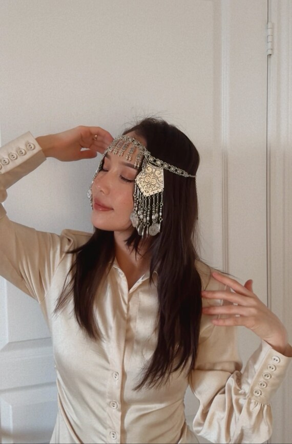 Central Asian Traditional Ethnic Style Hair Accessories kazakh Kyrgyz Jewelry Headwear national Patterns From Ancient Silk Road Etsy UK