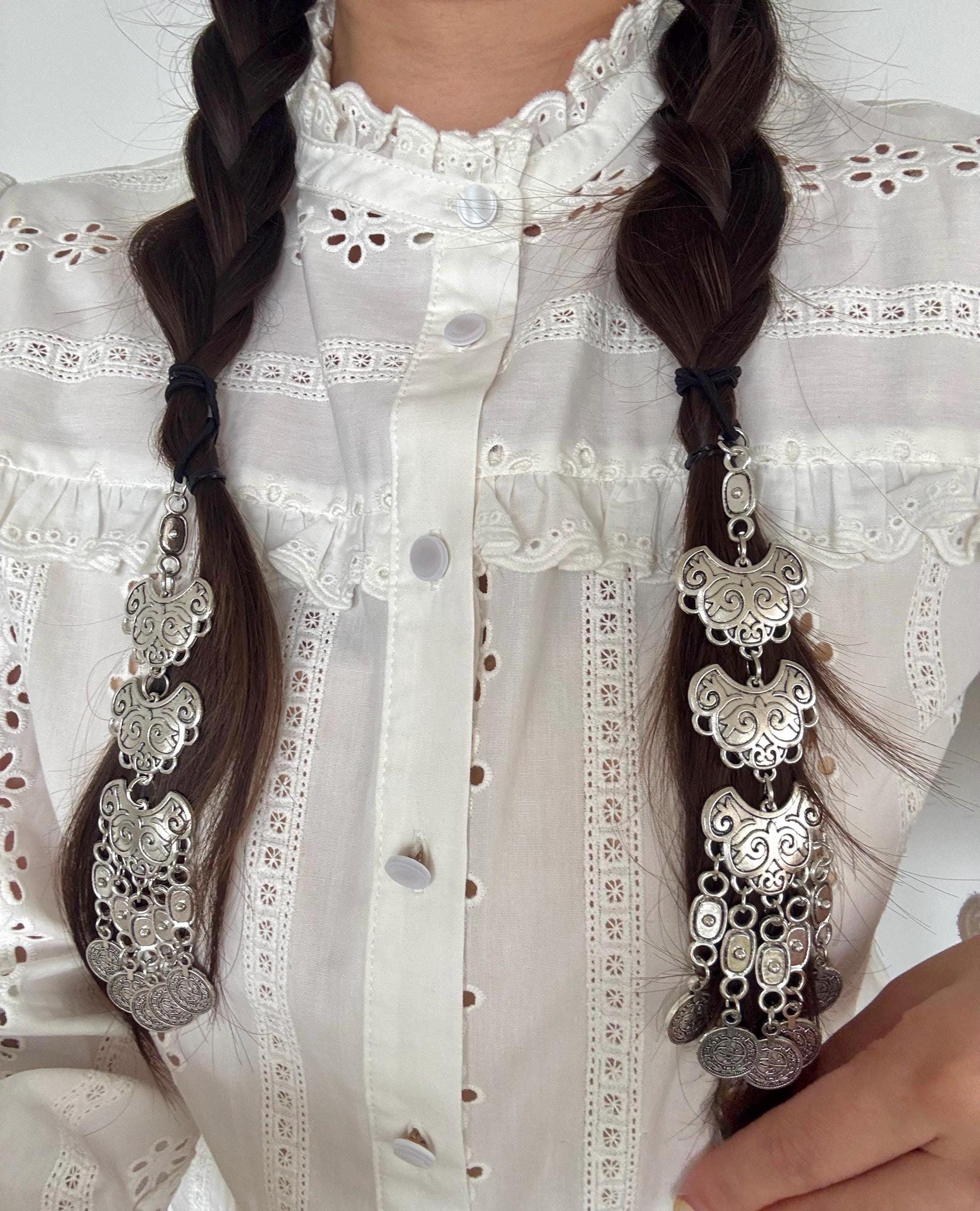 Central Asian Hair Jewelry, Ethnic Kazakh Kyrgyz Style - Etsy