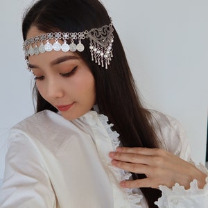 Central Asian traditional  ethnic style hair accessories,kazakh kyrgyz jewelry headwear,national patterns from ancient Silk Road!