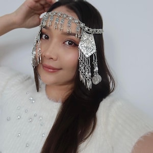 Central Asian traditional  ethnic style hair accessories,kazakh kyrgyz jewelry headwear,national patterns from ancient Silk Road!