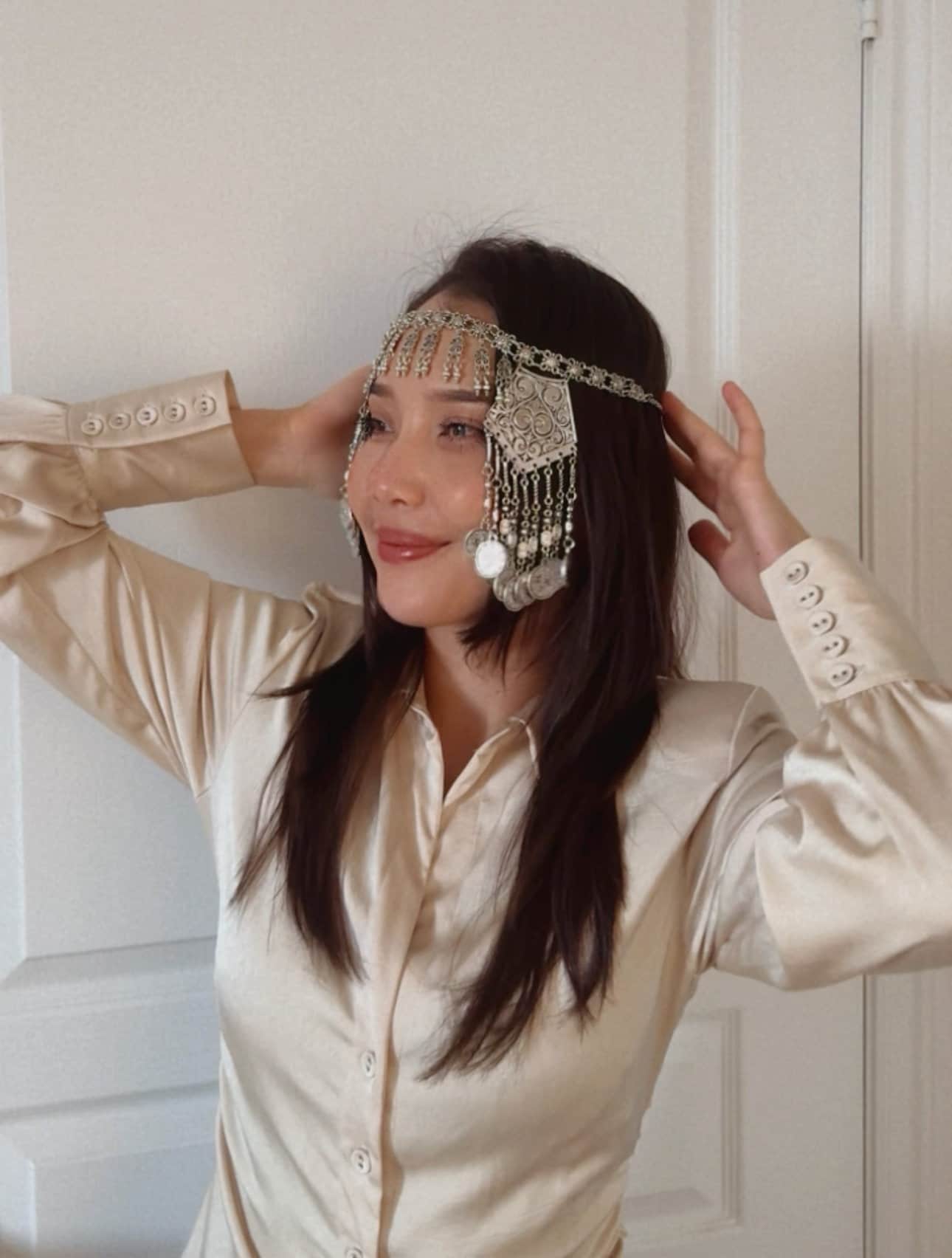 Kazakh Kyrgyz Headpiece, Ethnic Hair Accessories, Silk Road