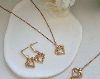 OYU Gold  Central Asian Necklace earrings bracelet Set, Traditional National Patterns, Silk Road Inspired Jewelry