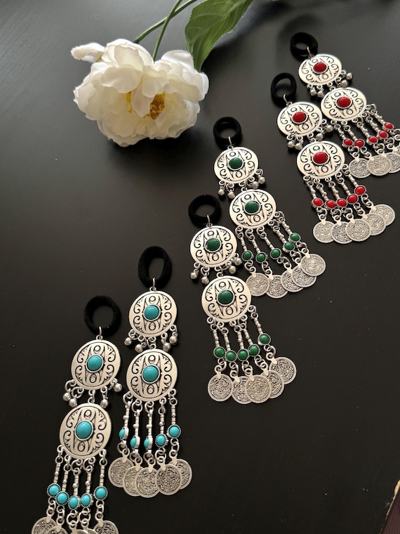 Kazakh Kyrgyz Hair Jewelry, Ethnic Coin Hair Accessories - Etsy