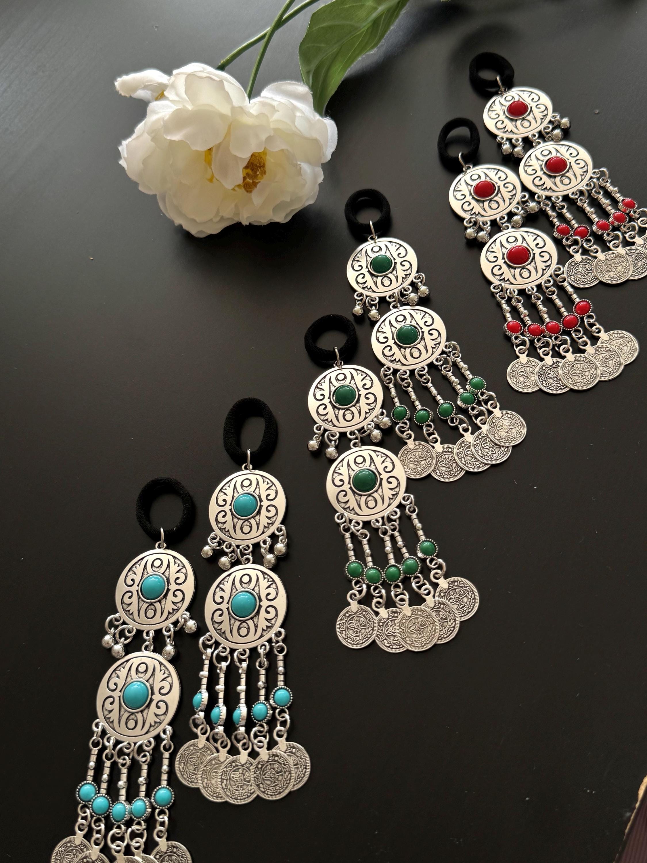 Kazakh Kyrgyz Hair Jewelry, Ethnic Coin Hair Accessories - Etsy