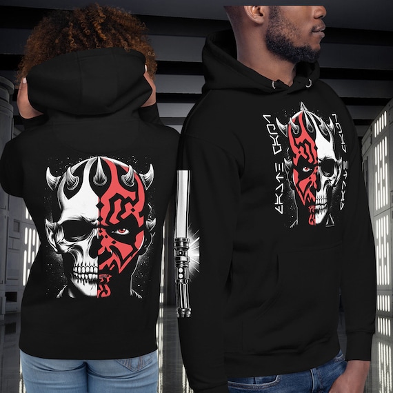 Darth Maul Hoodie Unisex Black Darkside Handcrafted Sweatshirt for Unique and Original Etsy