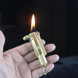 Antieke aansteker jaren 1930 militaire geul kerosineaansteker - navulbare metalen sigarettenaccessoire - winddichte aanstekers cadeau voor papa